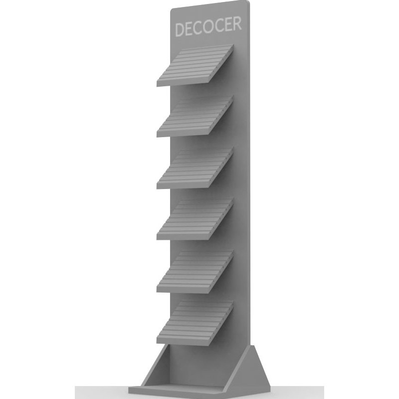 Torre en Melamina plata con 6 bandejas ranuradas